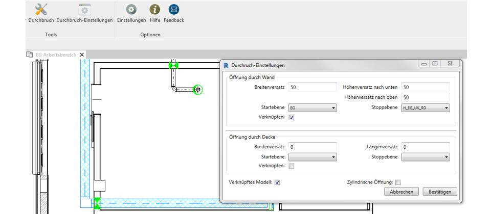 Revit - Tool Elektro Planung Durchbruch